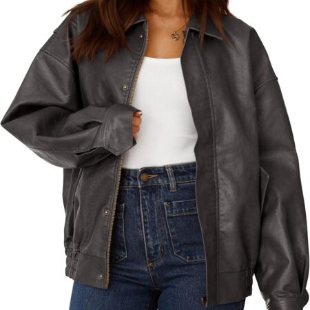 Women's Faux Leather Biker Jacket