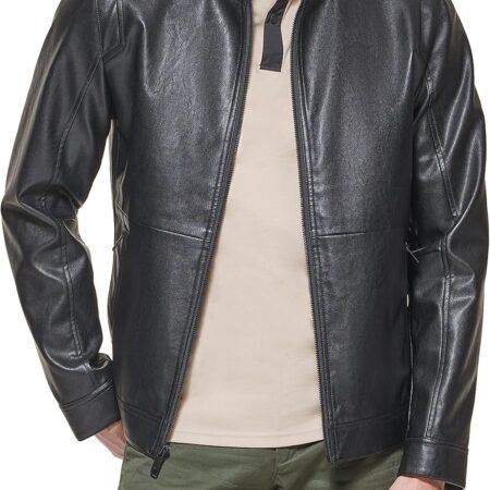 Men's Dylan Series Faux Leather Racing-Style Jacket
