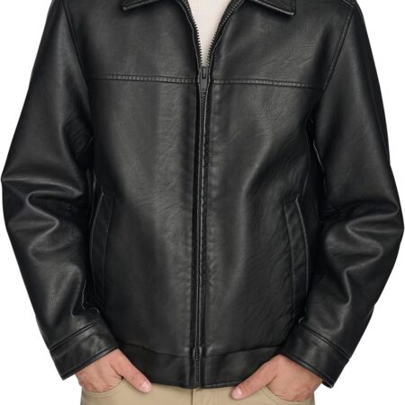 Men's Faux Leather Jacket (Regular, Big & Tall Sizes)